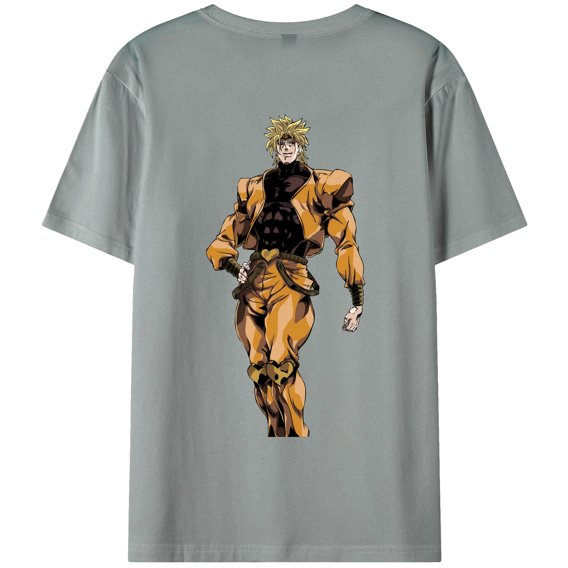 （画像用） ジョジョの奇妙な冒険 ディオ?ブランドー JoJo's Bizarre Adventure Dio Brando 綿100％ メンズ半袖Tシャツ（バックプリント） 通気性